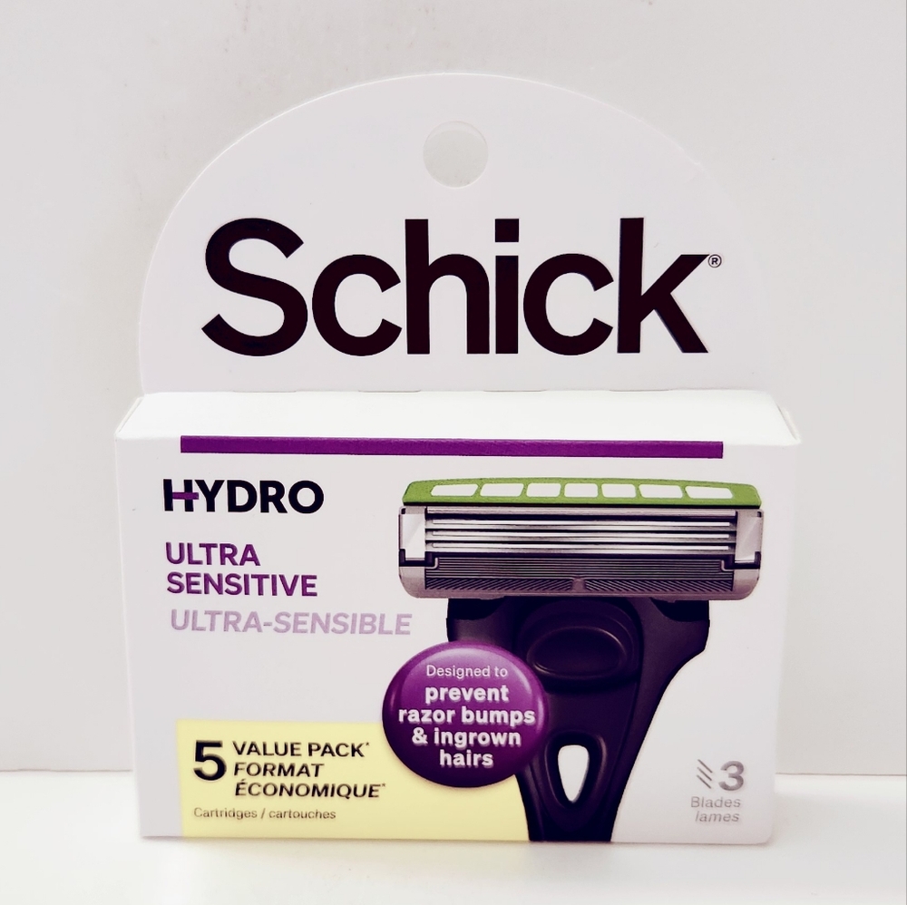 💚2/$20 Schick Hydro Ultra Sensitive Razor Blade Refills, 5CT